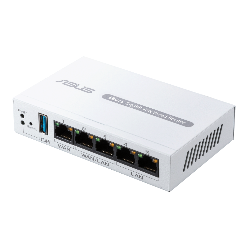 ASUS Router Wired 5-Ports Gigabit VPN Load Balancing Up to 3x WAN VLAN Firewall AiProtection Pro EBG15