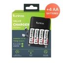 Uniross USB Charger UCU010A for AA/AAA Includes 4xAA Batteries