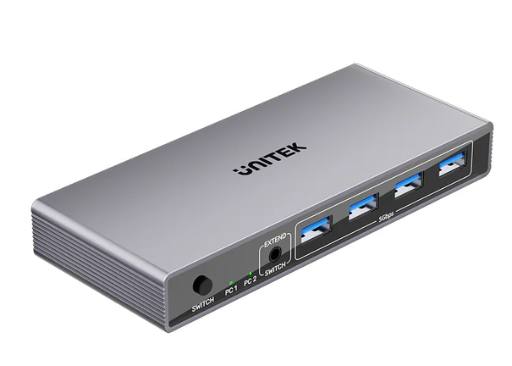 Unitek KVM DisplayPort Switch 2-1 8K60Hz with 4-Port USB 3.0 V1310A