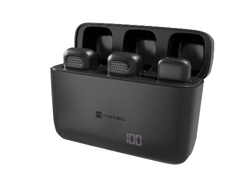 [27675] Natec Wireless Wearable Microphones for Contect Creators USB-C HOPPER LAVALIER (2 PIECES)