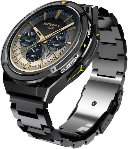 [27489] HiFuture Adventure GPS SmartWatch ACTIVE Black/Yellow with Stainless Steel + Silicone Bands