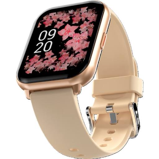 [27482] HiFuture ZONE2 Pink/Gold IP68 SmartWatch Supports Wireless Calling, 7day Battery & Health Monitoring Features