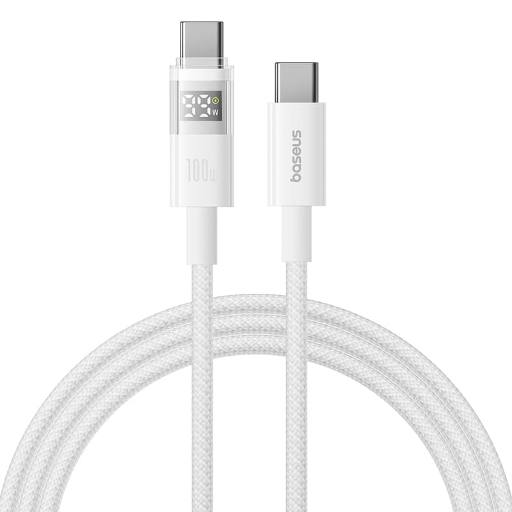 Baseus Cable USB-C to USB-C Display 2 Series Braided 100W 1.0m White