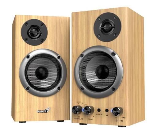 [27425] Genius SP-HF520BT 2.0 PC Speakers with BT 20W RMS Pine Wood