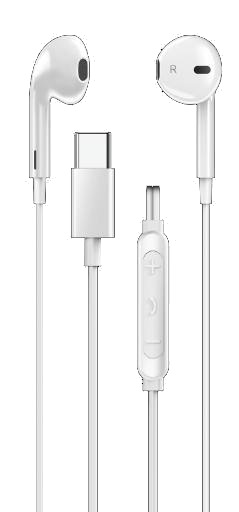 [27417] Genius Mobile Headset In-Ear USB-C Inline Control HS-M365 White
