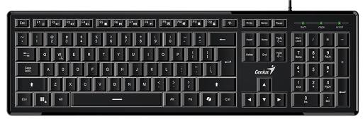 Genius SlimStar 820 Wired Illuminated AI Keyboard English