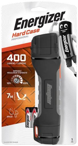 [30361] Energizer Light Torch 400 Lumens (4xAA) - Hardcase Professional