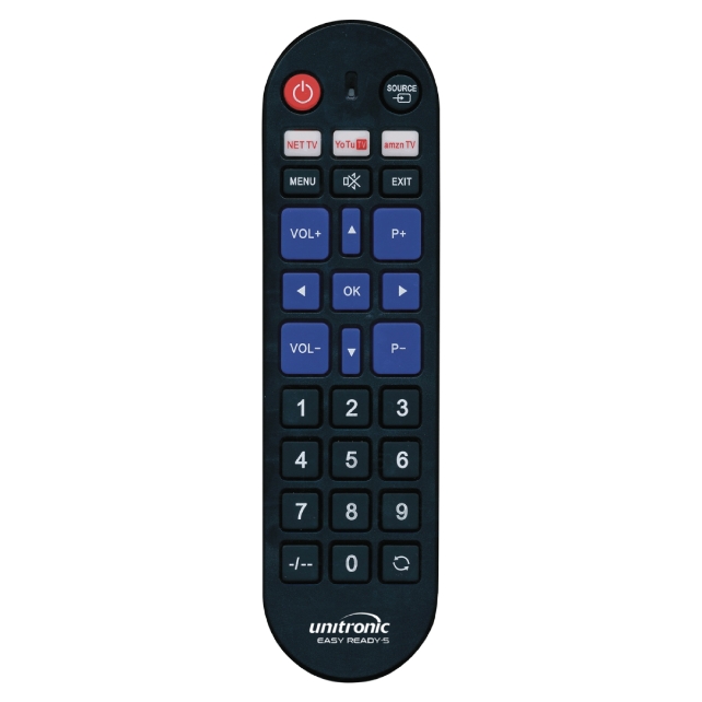 [27348] Unitronic Ready5 Easy Multribrand TV Replacement Remote