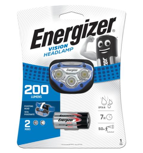 [30354] Energizer Light Headlight 200 Lumens & 7 Hrs (3xAAA) Vision