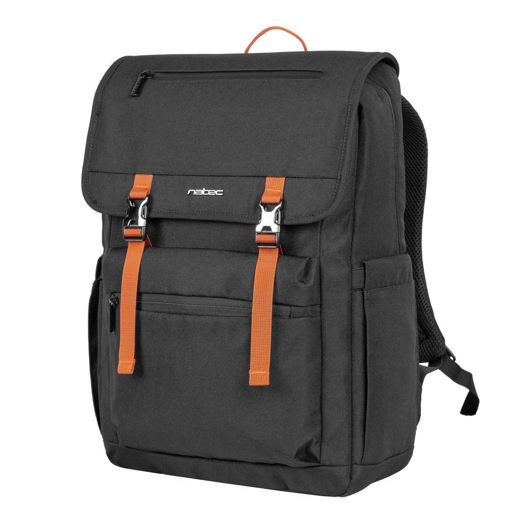 [27251] Natec Laptop Backpack 15.6'' 18L Black Orange NIALA