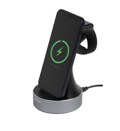 [27201] Verbatim Charger Desktop Wireless Qi MFI 2in1 Apple Devices WCS-01