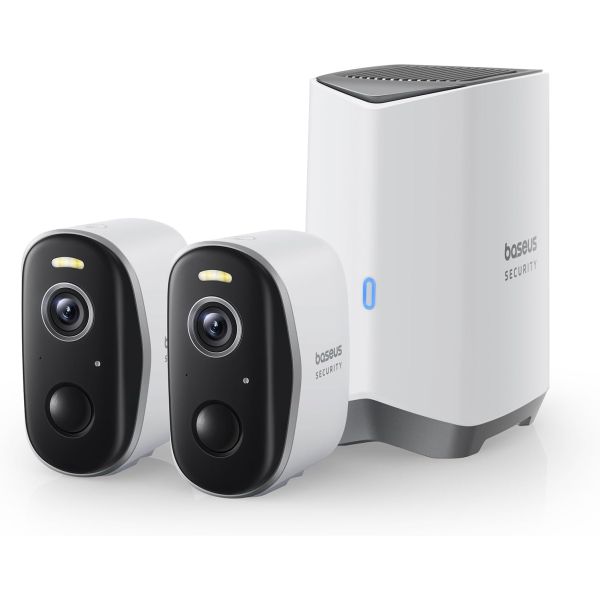 [27156] Baseus Security N1 plus Outdoor Camera 2K 2-Cam Kit White