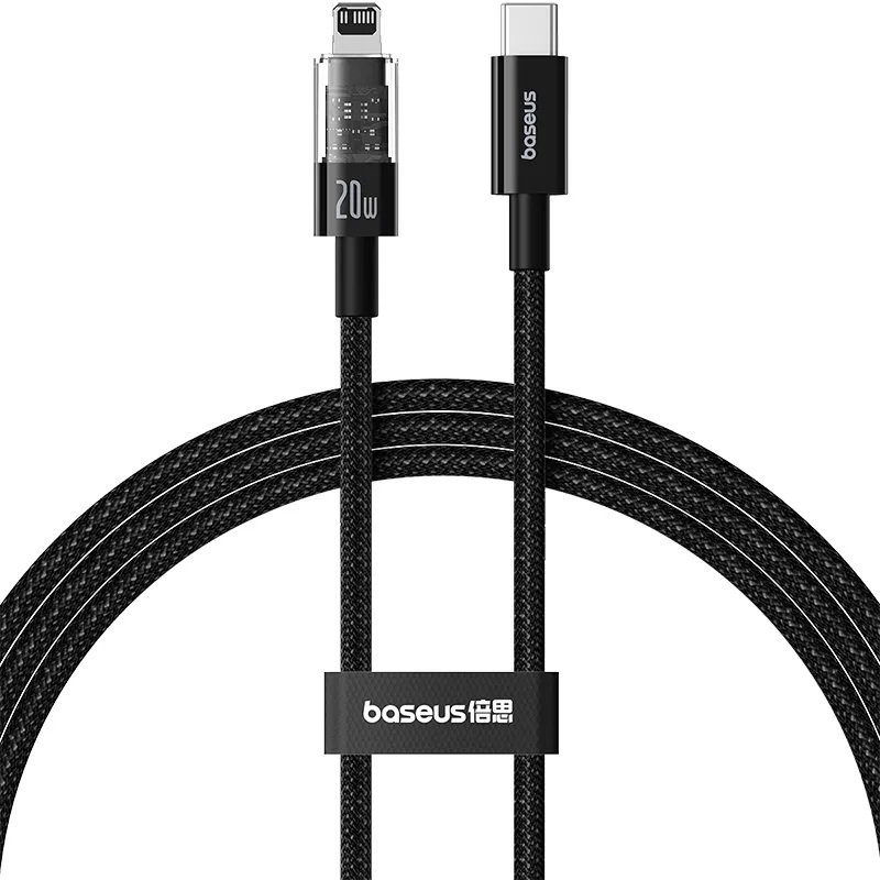 Baseus Cable Lightning to USB-C Gem Series 2.0m 20W Black