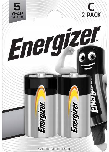 [30321] Energizer Batteries Alkaline C (2pcs) Alkaline Everyday