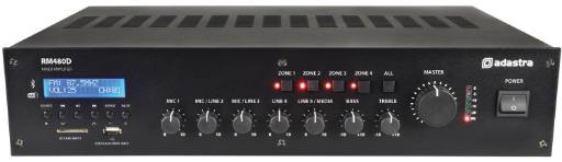 [26805] Adastra PA 100V Amplifier RM480D 480W FM/DAB/USB/BT/4Z 953.227UK