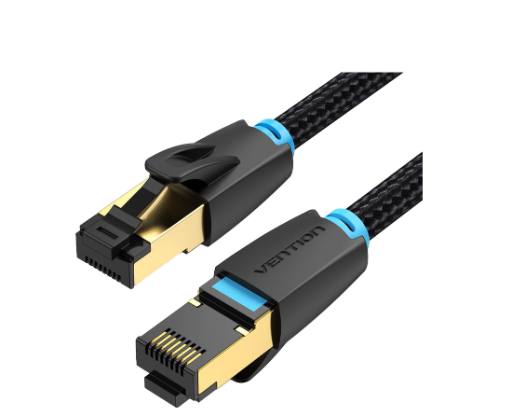 Vention NETWORK Cable CAT8 SFTP Braided 2.0m Black IKGBH