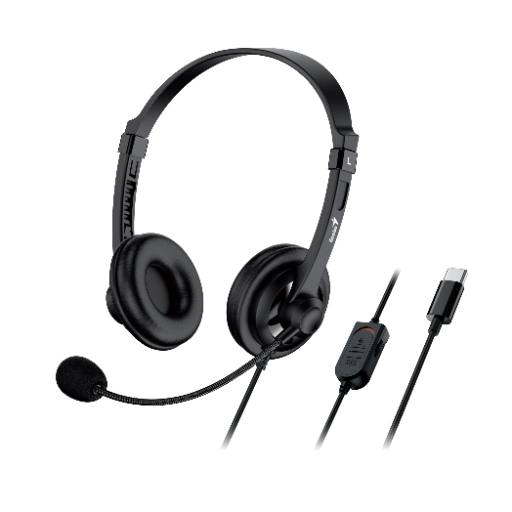 [26591] Genius Headset USB-C InLine Control SoftEar Cups HS-230U