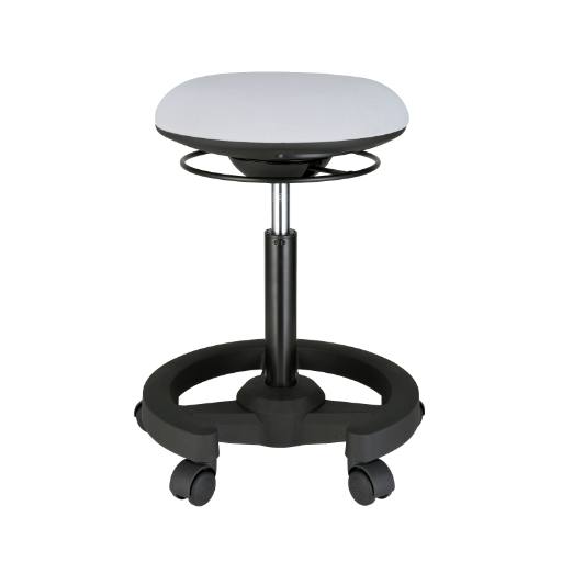 [30290] Lumivida Office Stool Ergonomic with Height Adjustable Fabric Upholstered Seat CH04-23 Black