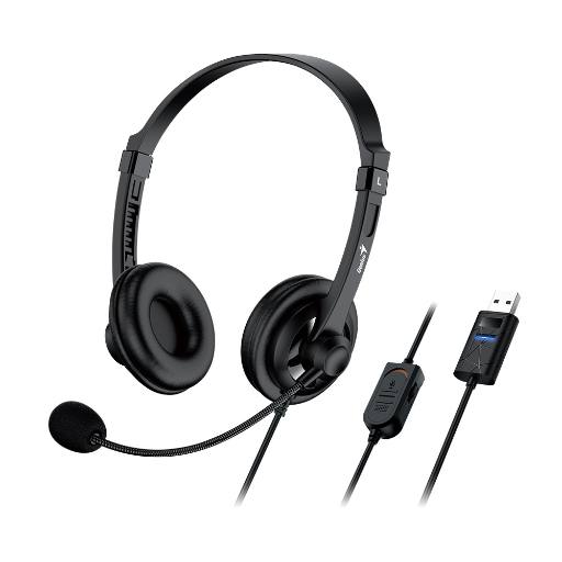 [26589] Genius Headset USB-A InLine Control SoftEar Cups HS-230U