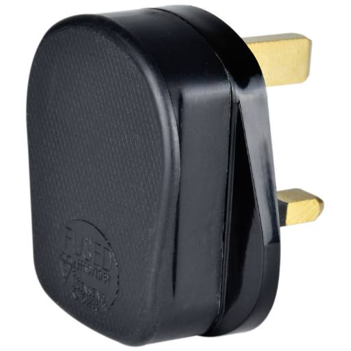 [30268] Mercury POWER Mains Plug UK 13A Fuse Rubber Black 429.627UK