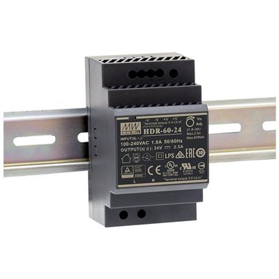 [26335] Meanwell HDR-60-24 DIN Rail PSU 24V 60W