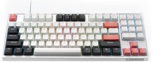 [26170] Thunderobot KG3089 White Mechanical Gaming Keyboard 89 Red Switch Keys