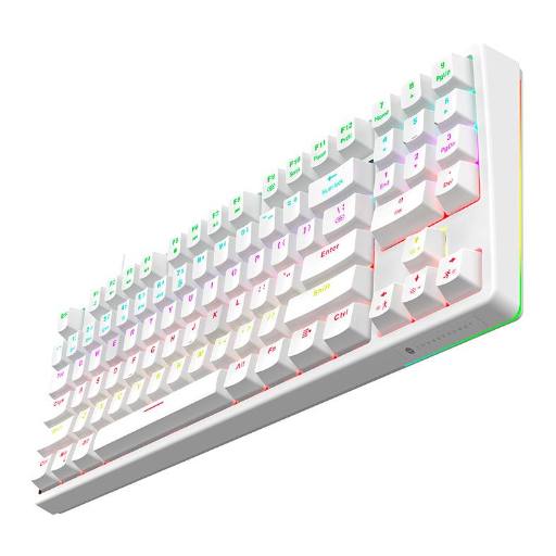 Thunderobot KG3089R White Mechanical Gaming Keyboard 89 Red Switch Keys