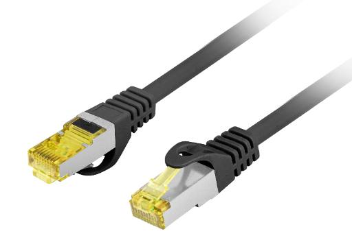 Lanberg Patch Cable CAT.6A S/FTP CU LSZH 0.25m Black