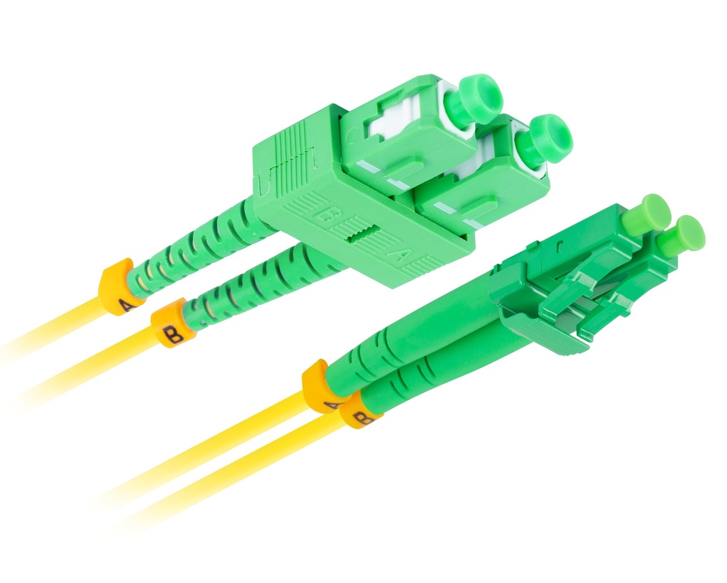 [26089] Lanberg Fiber Optic Patch Cord SM SC/APC-LC/APC Duplex LSZH 2.0m