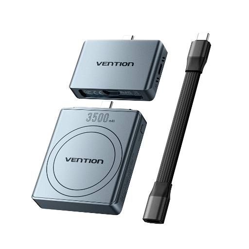 [30132] Vention MA Portable Plug & Play Cable-Free NVME Enclosure + 3500mAh PB TZ-KPXH0
