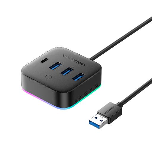 Vention IT HUB USB-A 3.0 3xA 1xC Desktop 0.5m Black CHZBD