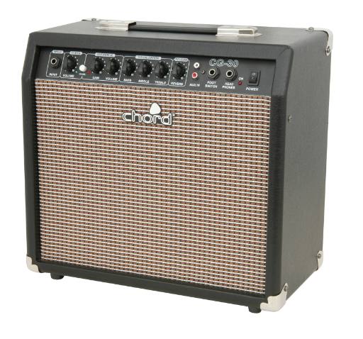 [25694] Chord CG-30 Vinyl Guitar Amplifier with 10'' Speaker Equaliser & Footswitch Input 173.046UK