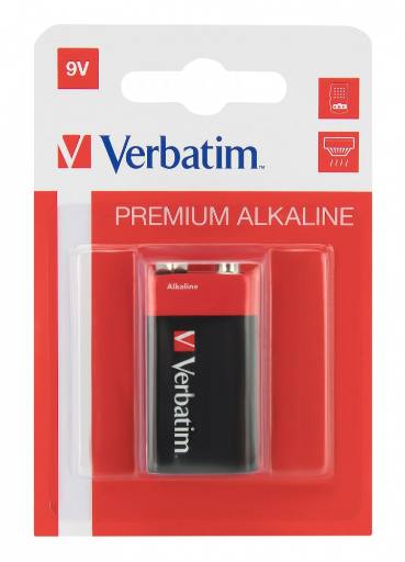 Verbatim Alkaline 9V 1pc Batteries