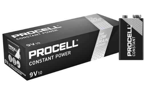 [25582] Duracell Procell Industrial 9V Batteries Box of 10pcs