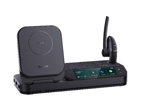 [25018] Yealink Headset Wireless Bluetooth 4-Mic NC with Speakerphone & Wireless Charger BH71 Workstation Teams