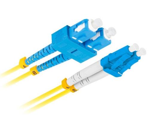 [24986] Lanberg Fiber Patch Cord SC/UPC-LC/UPC SM 9/125 Duplex LSZH 2.0m