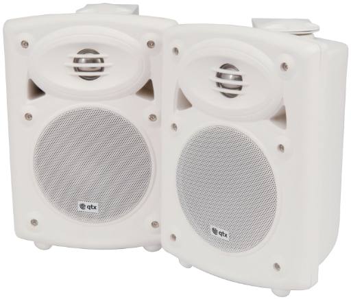 [24640] QTX QR5W Active Onwall Speakers Pair 5.25'' 2x20W White 178.201UK