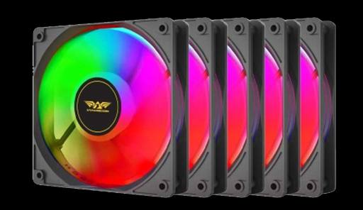 [30052] Armaggeddon Gaming Cooling Fan Set 5pcs CHROMA KIT 3000 Black