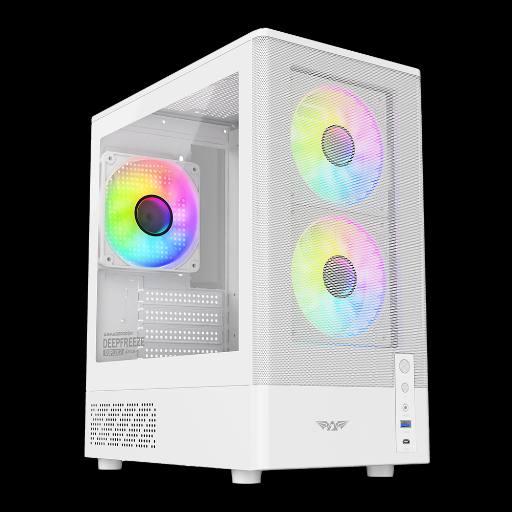 Armaggeddon Gaming Case M-ATX DEEPFREEZE DUPLEX 2 White 3x ARGB Fans