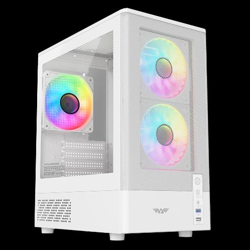 Armaggeddon Gaming Case M-ATX DEEPFREEZE DUPLEX 2 CHROMA White (3x Chroma Fans)