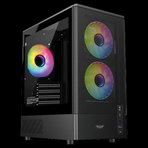 [30045] Armaggeddon Gaming Case M-ATX DEEPFREEZE DUPLEX 2 Black 3x ARGB Fans