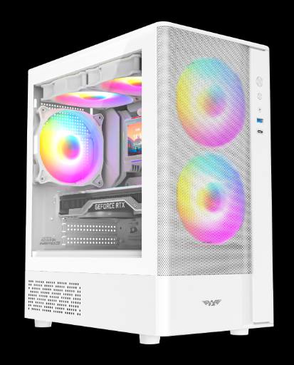 [30042] Armaggeddon Gaming Case M-ATX AQUARON NEMO 3 White (5x RGB Fans & 250W 80+ PSU)