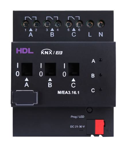 HDL KNX 3CH 16A Actuator With Energy Metering