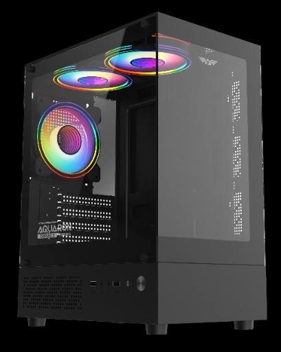 Armaggeddon Gaming Case M-ATX AQUARON DUPLEX 2 CHROMA Black (3x Chroma Fans)