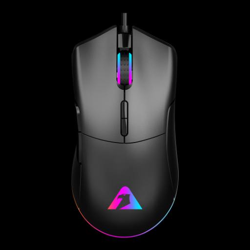 Armaggeddon Gaming Mouse Wired 12000CPI Silent , HUANO Switches FALCON V STEALTH Black
