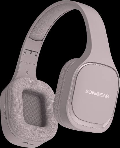 [30029] SonicGear Headphones Bluetooth Fabric + Foldable AIRPHONE 7 Mauve