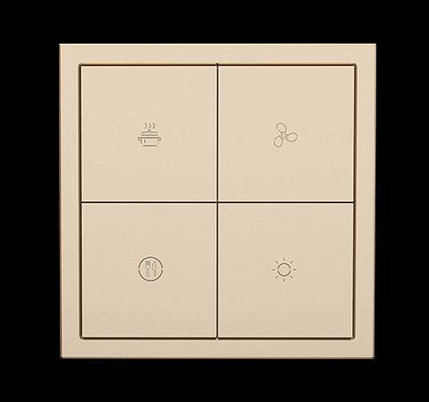 HDL Panel Smart Tile Series 8 Button Champgn Gold