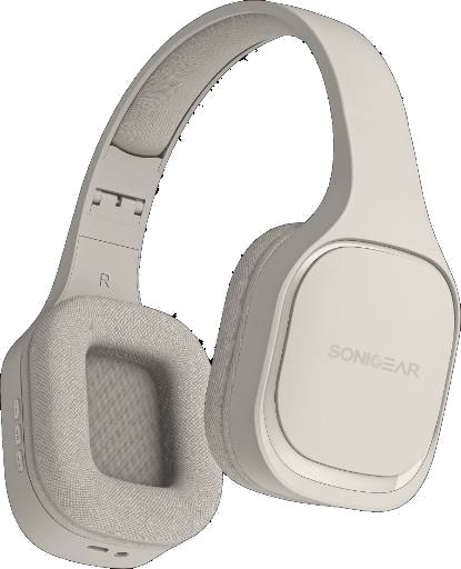 SonicGear Headphones Bluetooth Fabric + Foldable AIRPHONE 7 Chalk Grey