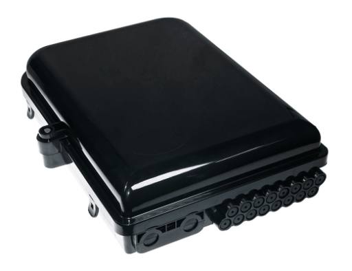 [23726] Opton Fiber Distribution Box 2 IN - 16 OUT IP65 Black