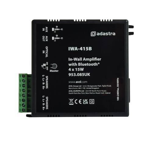 [23532] Adastra IWA415B In-Wall Bluetooth Amp 4x15W@4ohm 953.085UK